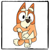 BLUEY Bingo Happy Funny Blue Kids TV Design