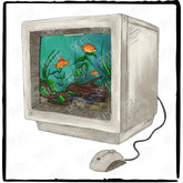 Retreo PC Computer Fish Tank Aesthetic Pattern Design