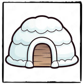 Cute Snowy Igloo Kids Christmas Character Design