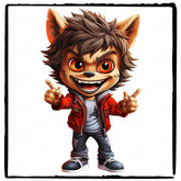 Child Werefolf Monster Kids Halloween Character Design