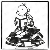 Diary Of A Wimpy Kid Book Pile Design