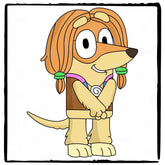 BLUEY Indy Standing Right Happy Blue Kids TV Design