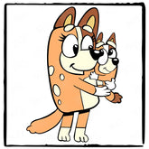 BLUEY Mum Chilli With Bingo Blue Kids TV Design