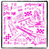 Avril Lavigne Pink Doodles Song Album Design