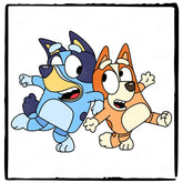 BLUEY and Bingo Play Happy Blue Kids TV Design