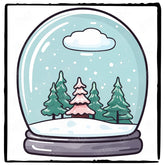 Cute Snow Globe Kids Christmas Character Design
