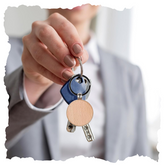 Wooden Round Keyring