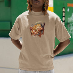 Cute Cosy Sleeping Cat Blanket Armchair Design