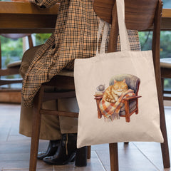 Cute Cosy Sleeping Cat Blanket Armchair Design