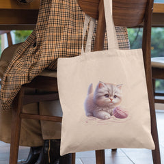 Cute Kitten Playing With Yarn Ball Cat Design