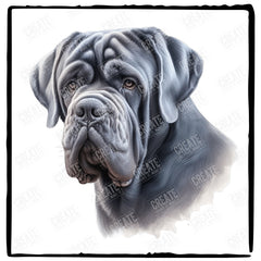 Cute Dog Portrait Neapolitan Mastiff (2) Breed Design