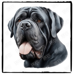 Cute Dog Portrait Neapolitan Mastiff (3) Breed Design