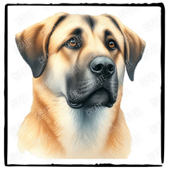 Cute Dog Portrait Anatolian Shepherd (1) Breed Design