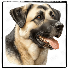 Cute Dog Portrait Anatolian Shepherd (2) Breed Design