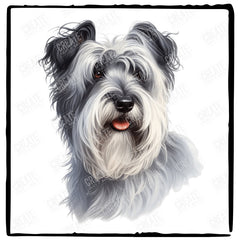 Cute Dog Portrait Sealyham Terrier (2) Breed Design