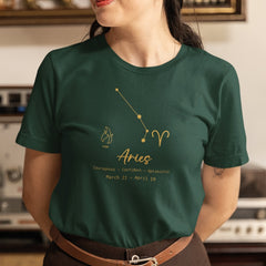 Aries Star Sign Gold Pattern Design
