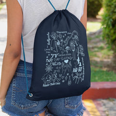 Billie Eilish Pale Blue Doodles Song Album Lyrics Design