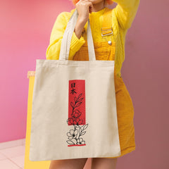 Japanese Flower Red Baner Design