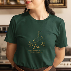 Leo Star Sign Gold Pattern Design