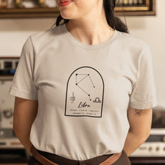 Libra Star Sign With Frame Pattern Design