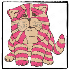 Cute Bagpuss Cat Pattern Design