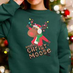 Happy Christ-Moose Cute Moose Santa Design