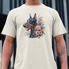 Dog Doberman Breed Floral Design