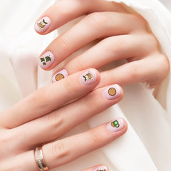 Xmas Chockolate And Cookies Christmas Nail Stickers
