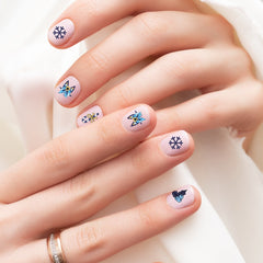 Xmas Bluey Kids Tv Show Christmas Nails Stickers