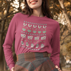 Aztech Christmas Pattern Design Scandinavian Folk Art