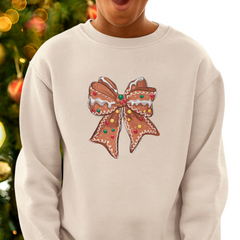 Gingerbread Bow Cute Christmas Festive Xmas Design