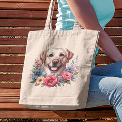 Cute Dog Labrador Retriever Breed Floral Design