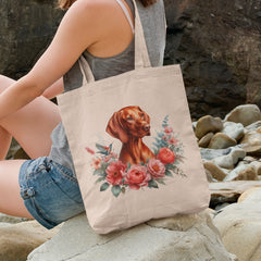 Cute Dog Vizsla Breed Floral Design