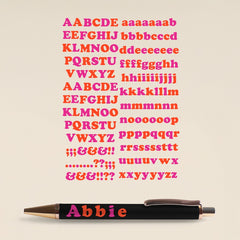 Cooper Letters Alphabet Typography Stickers