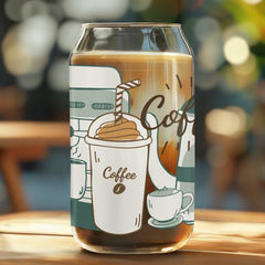 Coffee Lover Caffeine Aesthetic Libby Wrap Design