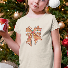 Gingerbread Bow Cute Christmas Festive Xmas Design