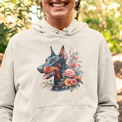 Dog Doberman Breed Floral Design