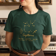 Sagittarius Star Sign Gold Pattern Design
