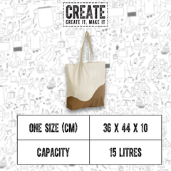 Organic Cotton Wave Print Maxi Tote - WM235