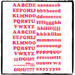 Cooper Letters Alphabet Typography Stickers