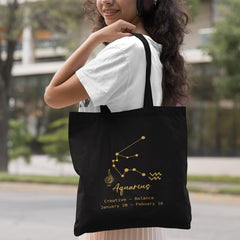 Aquarius Star Sign Gold Pattern Design