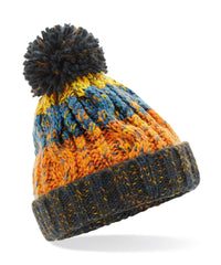 Junior Corckscrew Pom Pom Beanie - B486A