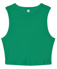 BE140 - Women's Micro Rib Muscle Crop Tank Top