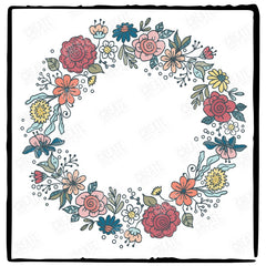 Flower Wreath Colourful Personalised Pattern Design