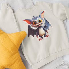 Cute Blue Bat Boy Monster Kids Halloween Character Design