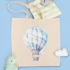 Cute Blue Hot Air Balloon Pattern Design