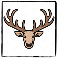 Cute Reindeer Kids Christmas Character Design