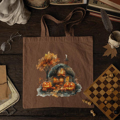 Harry Potter Themed Hagrids House & Pumpkins Pattern Design