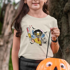 Halloween Stitch With Saw Kids Cartoon Design