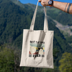 Best Cat Dad Fist Bump Animal Lover Black Sign